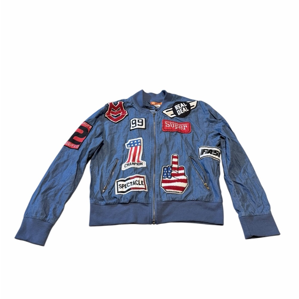 💙ONE STAR DENIM JACKET WITH PATCHES.